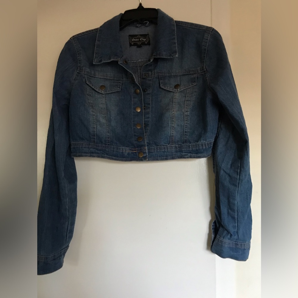 Outer Edge , size M , women blue jeans jacket